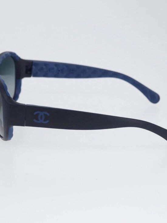 CHANEL Sunglasses plastic Blue CC Auth BA10703 main image 5